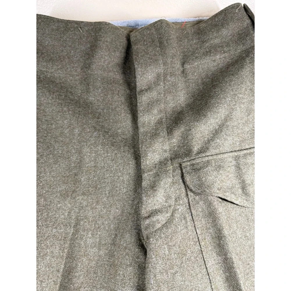 Vintage US Army M-1951 Wool Field Trousers Men's 34 Olive Drab Korean War